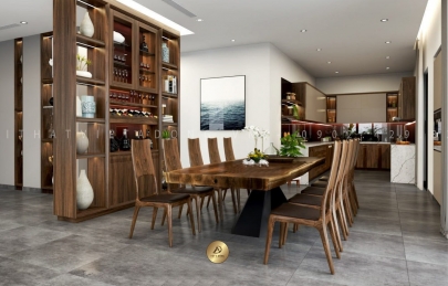 Bàn ăn gỗ óc chó nguyên tấm là gì?